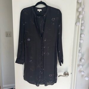 Wilfred bossut dress long jacket 100% silk tunic size small